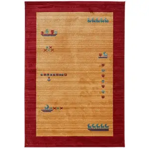 UNAMOURDETAPIS Tapis salon 120x180 tissé beige rectangle motif simple TEVU 120 x 180 cm pas cher