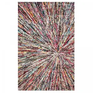 Comparateur de prix : UNAMOURDETAPIS Tapis salon 200x290 tissé multicolore rectangle motif ethnique impact