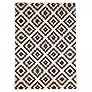 Comparateur de prix : UNAMOURDETAPIS Tapis salon 160x225 tissé crème rectangle motif scandinave NOGE 160 x 225 cm