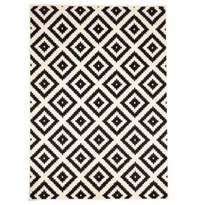 UNAMOURDETAPIS Tapis salon 200x290 tissé crème rectangle motif scandinave NOGE 200 x 290 cm pas cher