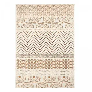 Comparateur de prix : Unamourdetapis - Tapis berbère motif ethnic 120x170 crème AF1 orienvag