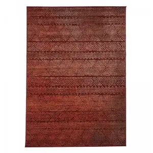 Comparateur de prix : UNAMOURDETAPIS Tapis berbère motif ethnique, idéal pour un salon, rouge 160x230