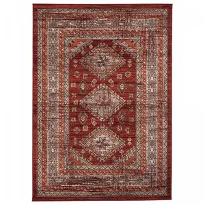 Comparateur de prix : UNAMOURDETAPIS Tapis oriental 80x150 rectangle orange tissé motif ethnique af1 dazor