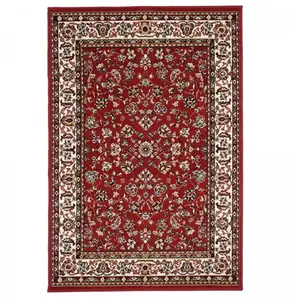 UNAMOURDETAPIS Tapis oriental motif ethnique, idéal pour un salon, rouge 235x320 pas cher