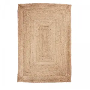 IMPALO Tapis en jute fait à la main 160x230 sable motif uni NATURE