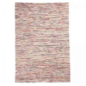 Tapis kilim 140x200 rectangle fait à la main en laine multicolore
