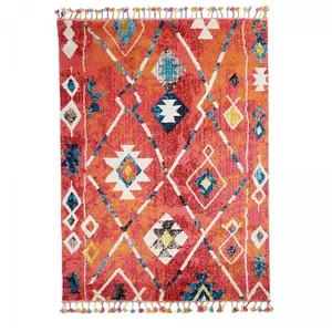 Comparateur de prix : UNAMOURDETAPIS Tapis berbère motif ethnique, idéal pour chambre, multicolore 120x170