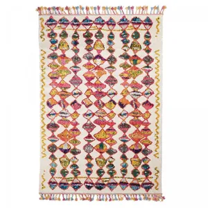 Comparateur de prix : UNAMOURDETAPIS Tapis berbère motifs tribaux 60x110 multicolore berbal a