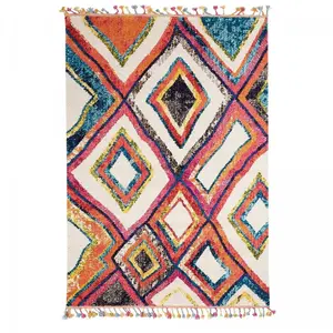 Comparateur de prix : UNAMOURDETAPIS Tapis berbère motif ethnic 200x290 violet OURIKA 1
