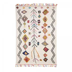 Comparateur de prix : UNAMOURDETAPIS Tapis berbère style OURIKA MK 02 Multicolore 60x110 OEKO TEX®