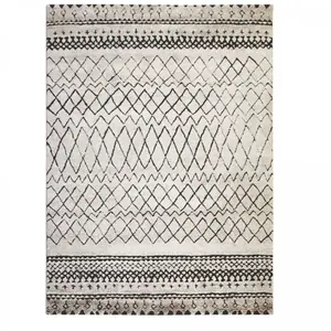 Tapis berbère style beige 120x120 rond pas cher