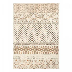 UNAMOURDETAPIS Tapis berbère motif ethnique, idéal pour un salon, crème 190x280 pas cher
