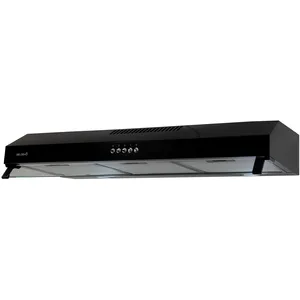 Comparateur de prix : Beldeko - hotte casquette visière rivage 90 cm - noir - double moteur - 200w - 438 m3h