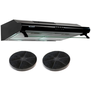BELDEKO Hotte casquette 60 cm noir - double moteur 200 watts - 435 m3h pas cher