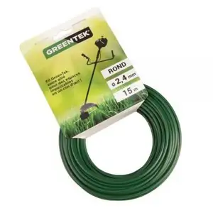 Fil débroussailleuse Greentek rond 2,4 mm x 15 mVendu parcdiscount