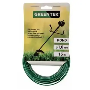 Matijardin - Fil débroussailleuse Greentek rond 1,6 mm x 15 m pas cher
