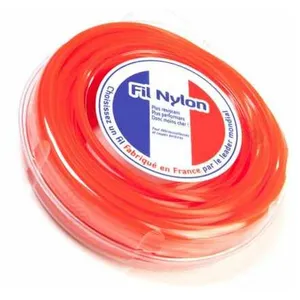 Matijardin Fil nylon 4 mm x 9 m. Carré. Orange. Blister. Fil débroussailleuseVendu paramazon