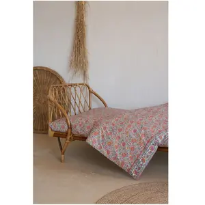 Louise Misha - Drap-housse Nicole en coton bio Orange 90x200 pas cher