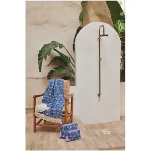 Louise Misha - Serviette de plage Lana en coton bio Bleu foncé M pas cher