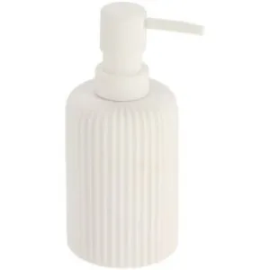 Comparateur de prix : TENDANCE Distributeur à Savon ou Lotion en résine striée Blanc mat 230 ml