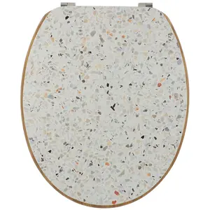 Tendance - abattant wc mdf 18 pouces couvercle design imprimee et assi...