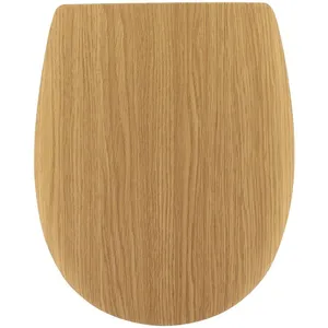 TENDANCE Abattant wc bois moule 18 pouces forme plate attaches acier i... pas cher