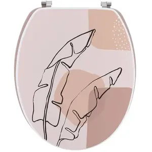 Tendance - abattant wc mdf 18 pouces attaches acier inoxydable - pluma pas cher