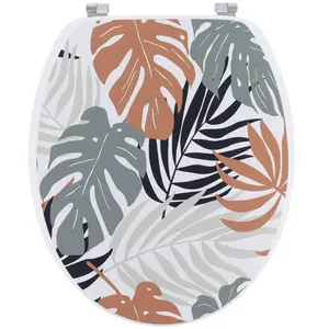 Tendance - abattant wc mdf 18 pouces attaches acier inoxydable - ecrin pas cher