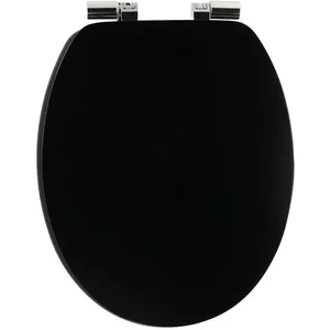 Abattant WC Noir avec frein de chute et déclipsable - TENDANCE pas cher