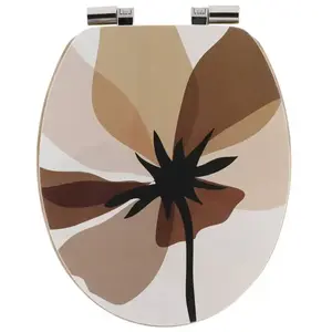 Tendance - Abattant wc en Bois avec frein de chute et kit de fixation déco Natural simplicity