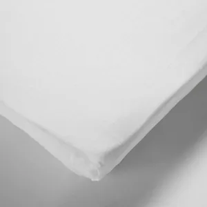 Atelier de Morphée Drap housse blanc 130x180cm pas cher