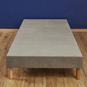 Atelier de Morphée Sommier tapissier gris 2x90x200 pas cher