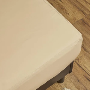Drap housse bi-tête noisette 2x70x200