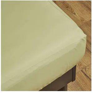 Atelier de Morphée Drap housse bi-tête vert 2x90x200 pas cher
