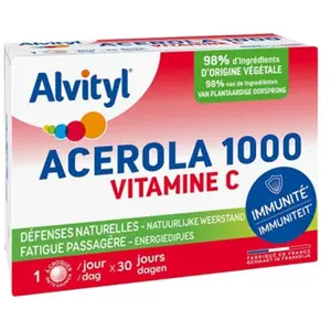 Comparateur de prix : URGO Alvityl Acerola 1000 à croquer Vitamine C dès 12 ans 30 comprimés