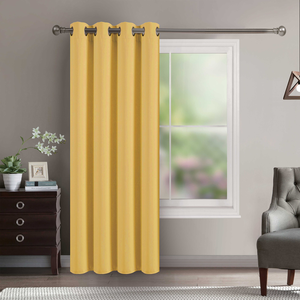 HOME MAISON Rideau occultant pour chambre et salon (140x260 cm - Jaune moutarde) pas cher