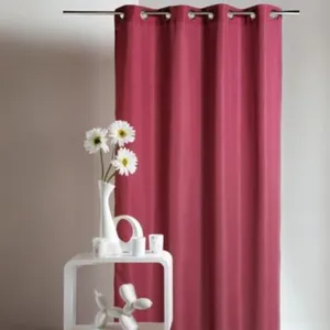 HomeMaison Rideau d'Ameublement en Microfibre Uni (135x180 cm - Rouge)Vendu parcarrefour