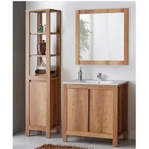 Comparateur de prix : AC-DÉCO Ensemble meubles de salle de bain complet - Bois - 80 cm - Classic Oak