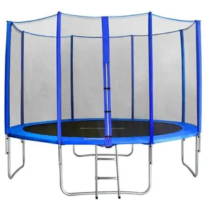 Trampoline de jardin avec echelle bleu MyJump 3,70 mVendu parcarrefour