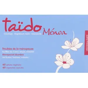 Comparateur de prix : Elerte TAÏDO Menoa Troubles de la ménopause gélules végétales x 60