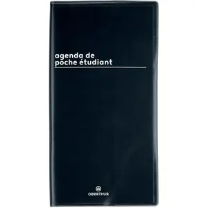 Editions Oberthur Agenda semainier 2023-2024 9,5 x 18 cm Boréal Noir pas cher