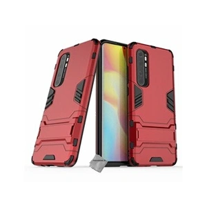 Htdmobiles Coque rigide anti choc pour Xiaomi Mi Note 10 Lite + film ecran - ROUGE pas cher