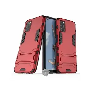 Htdmobiles Coque rigide anti choc pour Oppo A72 + film ecran - ROUGE pas cher