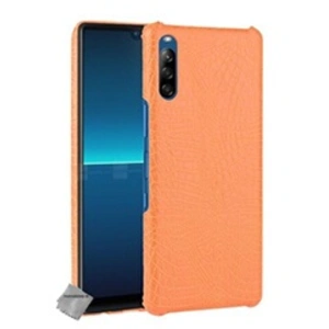 Htdmobiles Housse etui coque rigide simili cuir crocodile pour Sony Xperia L4 + verre trempe - ORANGE - pas cher