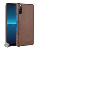 Htdmobiles Housse etui coque rigide simili cuir crocodile pour Sony Xperia L4 + verre trempe - MARRON - pas cher