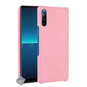 Htdmobiles Housse etui coque rigide simili cuir crocodile pour Sony Xperia L4 + verre trempe - ROSE - pas cher