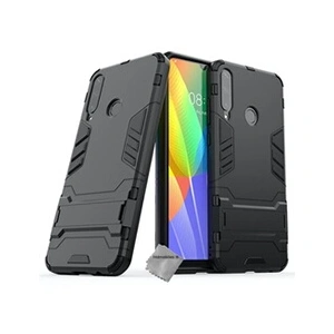 Comparateur de prix : Htdmobiles Housse etui coque rigide anti choc pour Huawei Y6p + verre trempe - NOIR -