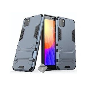 Htdmobiles Housse etui coque rigide anti choc pour Huawei Y5p + verre trempe - BLEU FONCE - pas cher