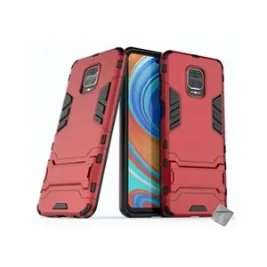 Htdmobiles Housse etui coque rigide anti choc pour Xiaomi Redmi Note 9S + film ecran - ROUGE - pas cher