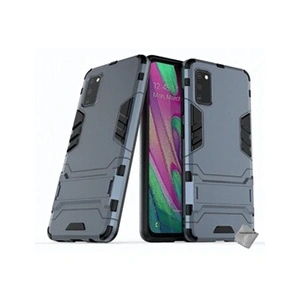 Htdmobiles Housse etui coque rigide anti choc pour Samsung Galaxy A41 + verre trempe - BLEU FONCE - pas cher